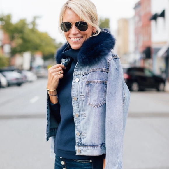 Tuckernuck Denim Jacket with Removable Fur Collar - Picture 2 of 8